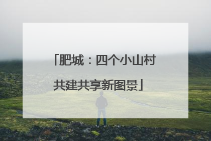 肥城：四个小山村共建共享新图景